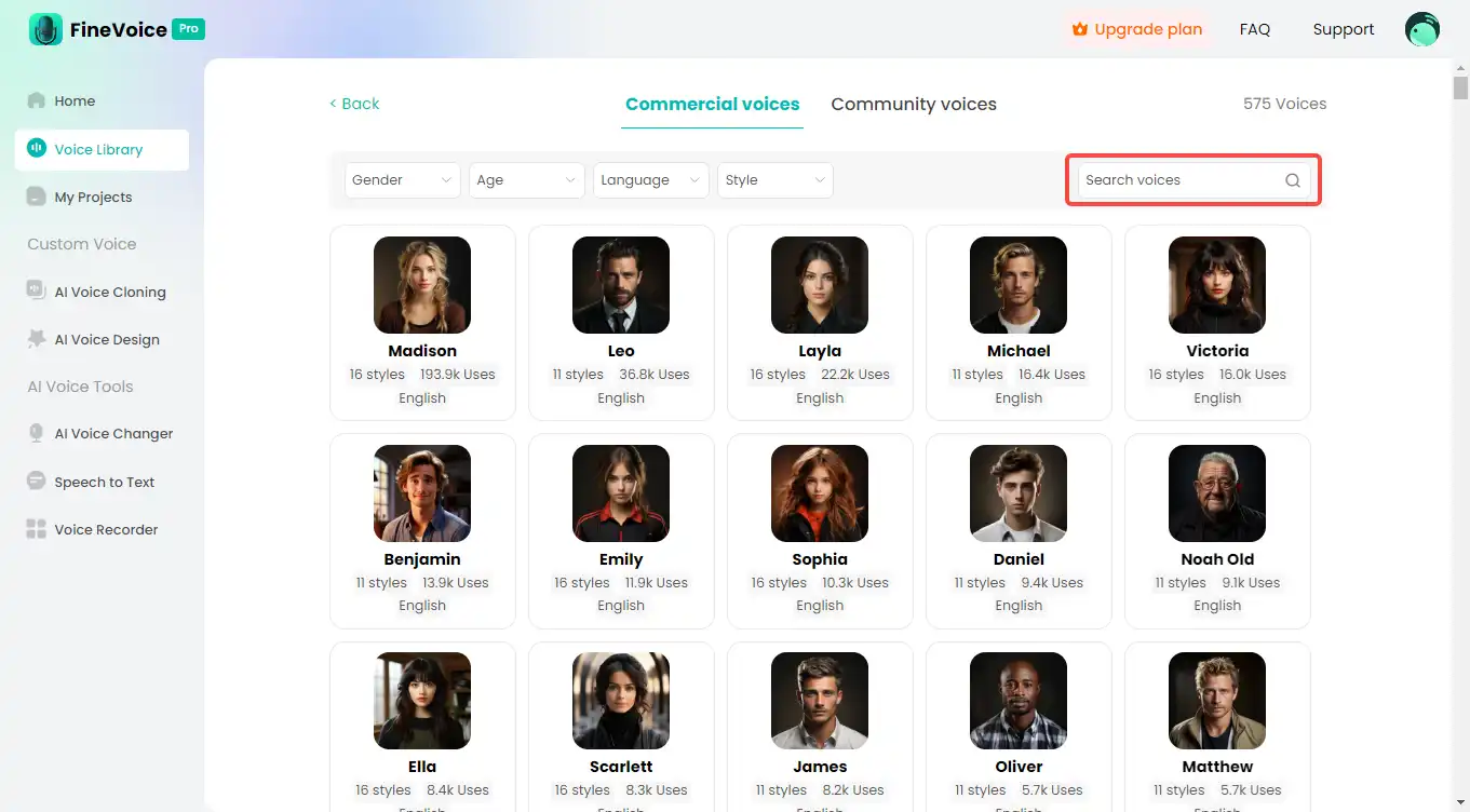 search for voice models